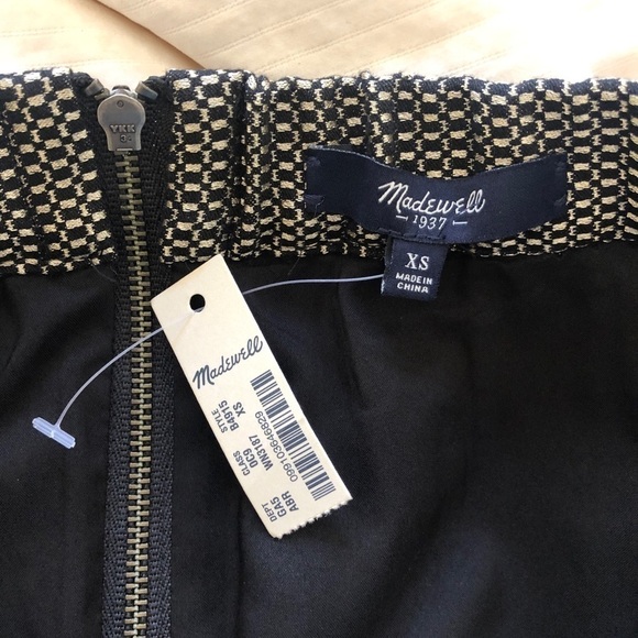 NWT Madewell Jacquard Metallic Black Skirt - Picture 6 of 7